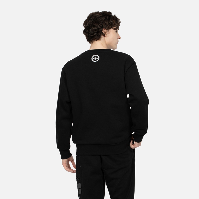 Purchase Sudadera Negra EVISU AW23 Logo Gaviota Regular Fit para Hombre. 2EAGNM3SW5051XXFL