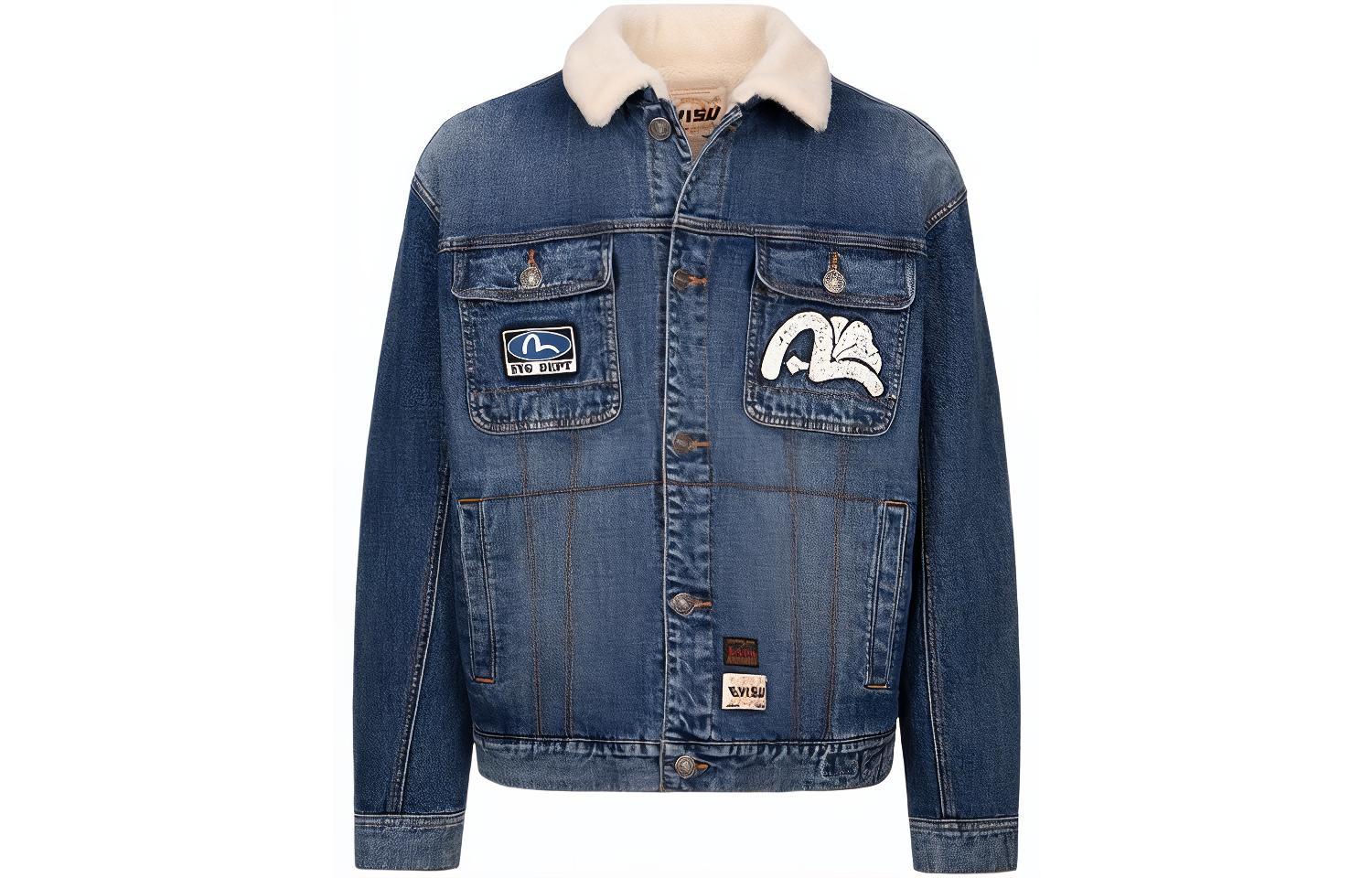 EVISU AW23 Buddha Head & Oil Can Print Loose Denim Jacket  Denim Blue 2EAHTM3DJ8069LFSQ 圖 3