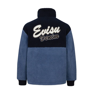 EVISU AW23 Colorblock Reversible Zip Jacket - Casual Colorful Outerwear 2EAHTM3JK1015RXSQ