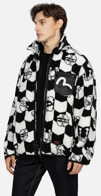 EVISU AW23 彩色满印标志提花宽松版拉链夹克. 2EAHTM3JK1021RXSH Shop EVISU AW23 彩色满印标志提花宽松版拉链夹克. 2EAHTM3JK1021RXSH