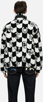 EVISU AW23 彩色满印标志提花宽松版拉链夹克. 2EAHTM3JK1021RXSH Sizing EVISU AW23 彩色满印标志提花宽松版拉链夹克. 2EAHTM3JK1021RXSH