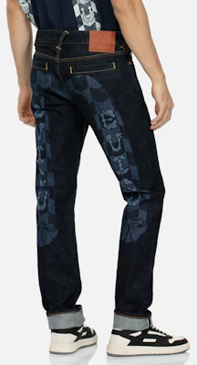 EVISU AW23 Floral Big M Trendy Casual Jeans. 2EAHTM3JE106510CT Shop EVISU AW23 Floral Big M Trendy Casual Jeans. 2EAHTM3JE106510CT
