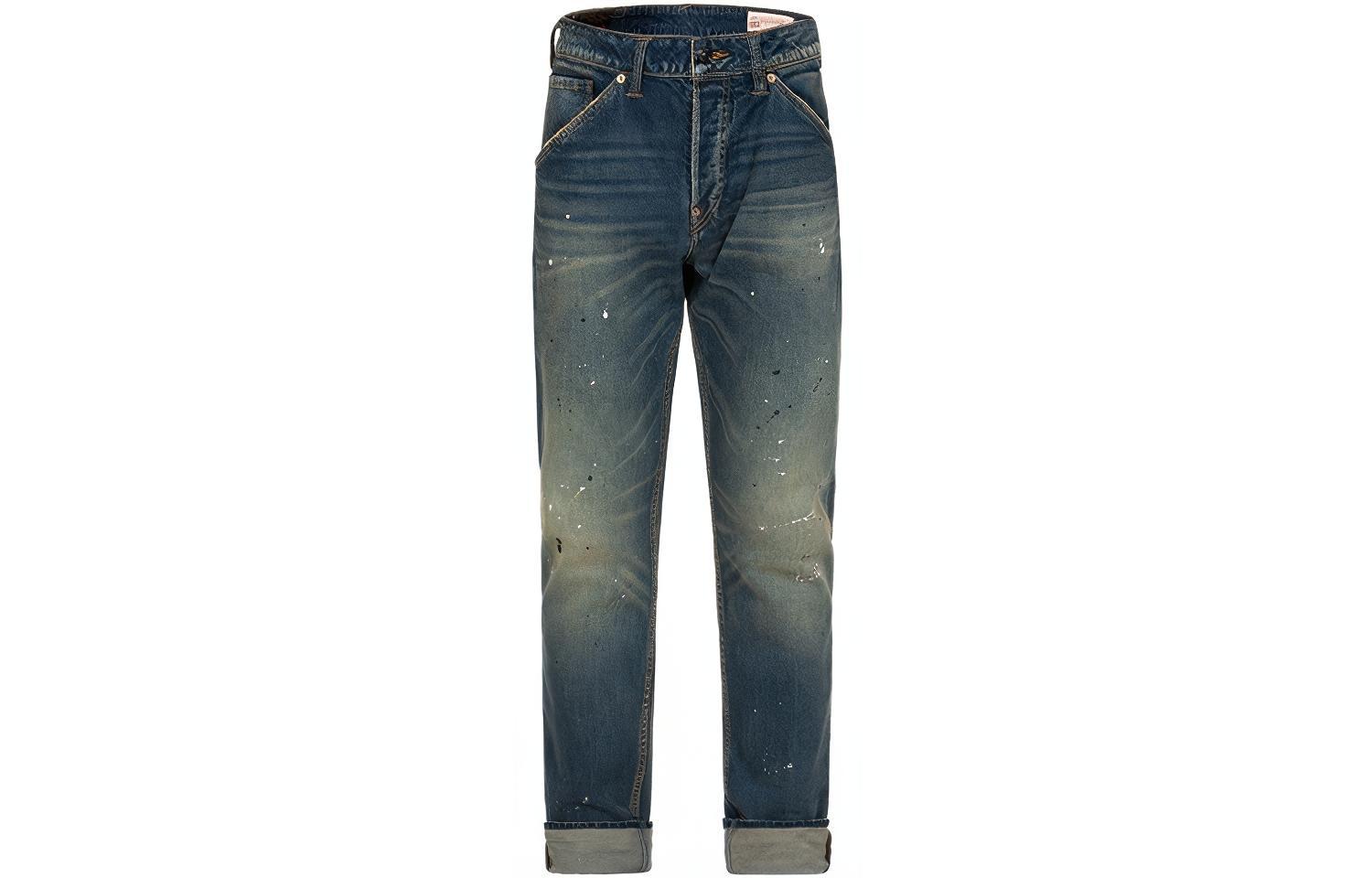 Lookbook EVISU 秋冬23 涂鸦大M修身牛仔裤 男士牛仔蓝色. 2EAHTM3JE890117CS