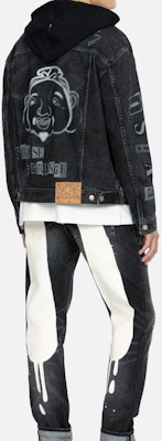 EVISU 2023秋季 涂鸦佛头印花宽松牛仔连帽夹克 男款 黑色 2EAHTM3DJ8063LFCS Details for EVISU 2023秋季 涂鸦佛头印花宽松牛仔连帽夹克 男款 黑色 2EAHTM3DJ8063LFCS