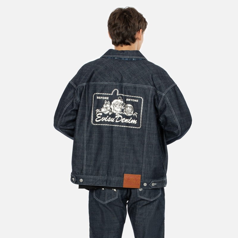 EVISU AW23 Hinokami Festival Reversible Denim Jacket  Denim Blue 2EAHTM3DJ1002LFCT 圖 7