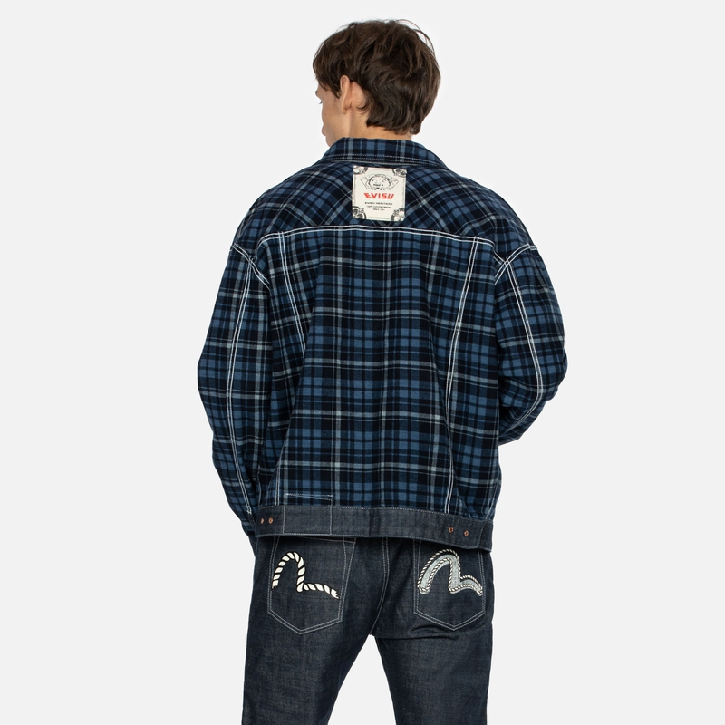EVISU AW23 Hinokami Festival Reversible Denim Jacket  Denim Blue 2EAHTM3DJ1002LFCT 圖 9