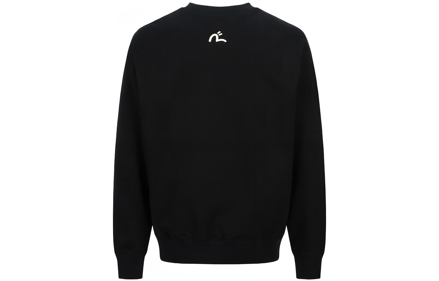 Lookbook EVISU AW23 稻荷面具手寫印花黑色男款寬鬆大學T 2EAHTM3SW1078RXCT