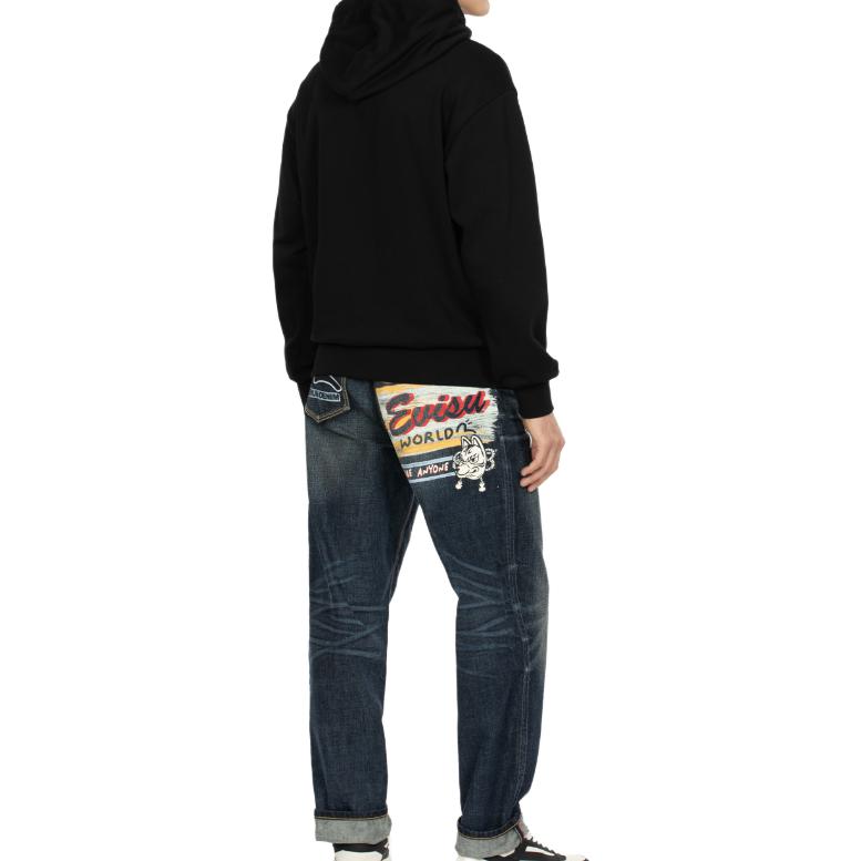 EVISU AW23 Inari Mask Print Relaxed Fit Jeans  Denim Blue 2EAHTM3JE1049RXCT 圖 7