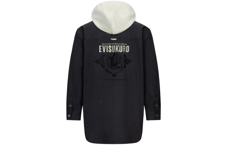Lookbook EVISU 秋冬款 汉字刺绣连帽衫 深灰色 2EAGNM3SJ5117LFPS