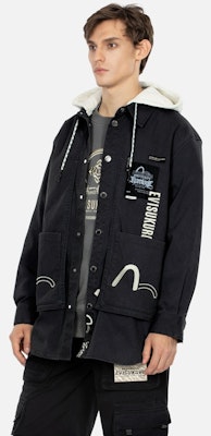 EVISU 秋冬款 汉字刺绣连帽衫 深灰色 2EAGNM3SJ5117LFPS Shop EVISU 秋冬款 汉字刺绣连帽衫 深灰色 2EAGNM3SJ5117LFPS
