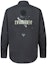 Buy Camisa de Trabajo Oversize EVISU AW23 Logo y Gaviota Bordada Hombre - Gris Oscuro 2EAGNM3SL5122OSCT