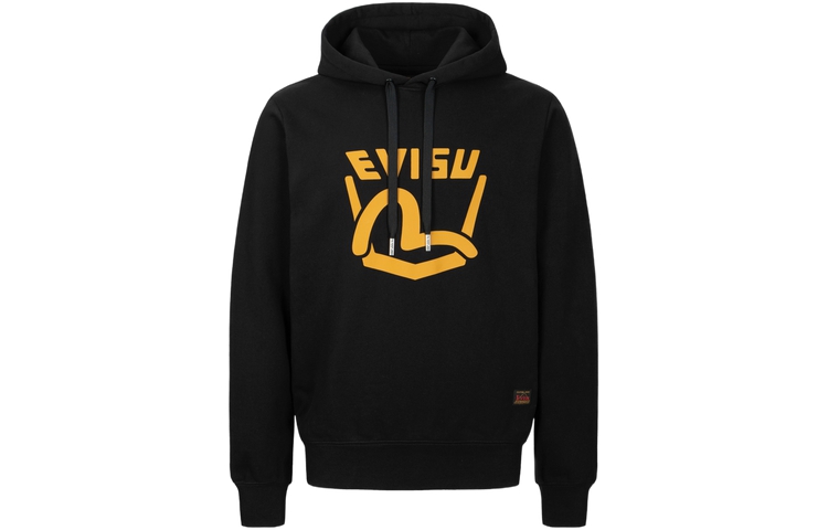 EVISU AW23 Logo & Seagull Graphic Hoodie Black - 2EAEPM3SW1189XXCT