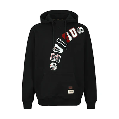 EVISU AW23 Logo Embroidered Floral Sweatshirt Unisex Black 2EAHTM3SW8046LFCT