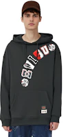 Shop EVISU AW23 Logo Embroidered Floral Sweatshirt Unisex Black 2EAHTM3SW8046LFCT