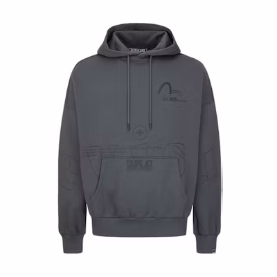 EVISU AW23 Logo Print Oversized Hoodie Unisex 2EAGNM3SW5909LFFL