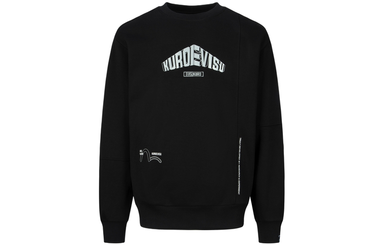 EVISU AW23 Logo Print Pullover Sweatshirt Black 2EAGNM3SW5055XXFL 圖 2