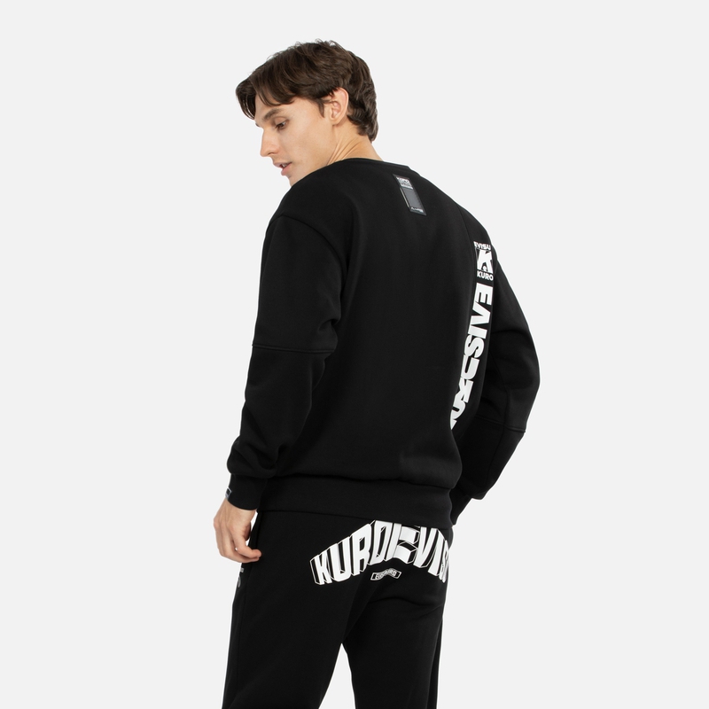 EVISU AW23 Logo Print Pullover Sweatshirt Black 2EAGNM3SW5055XXFL 圖 5