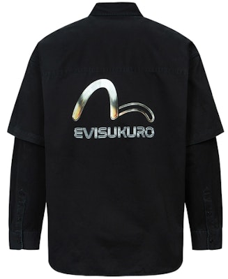 EVISU 2023秋冬金属海鸥标志印花黑色牛津衬衫 男装 2EAGNM3SL5119RXCT Order EVISU 2023秋冬金属海鸥标志印花黑色牛津衬衫 男装 2EAGNM3SL5119RXCT