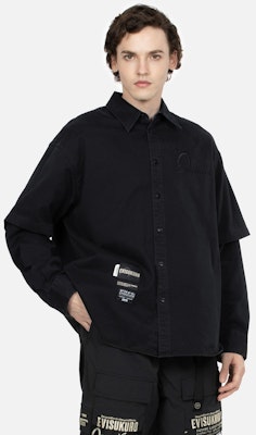 EVISU 2023秋冬金属海鸥标志印花黑色牛津衬衫 男装 2EAGNM3SL5119RXCT Purchase EVISU 2023秋冬金属海鸥标志印花黑色牛津衬衫 男装 2EAGNM3SL5119RXCT