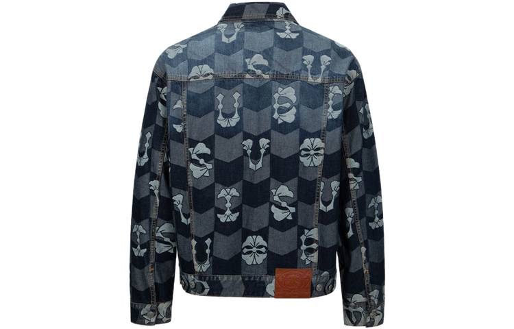 EVISU AW23 Monogram Jacquard Oversized Denim Jacket  Denim Blue 2EAHTM3DJ1010LFCT 圖 3