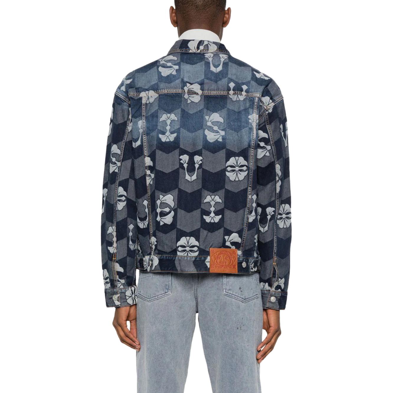 EVISU AW23 Monogram Jacquard Oversized Denim Jacket  Denim Blue 2EAHTM3DJ1010LFCT 圖 6