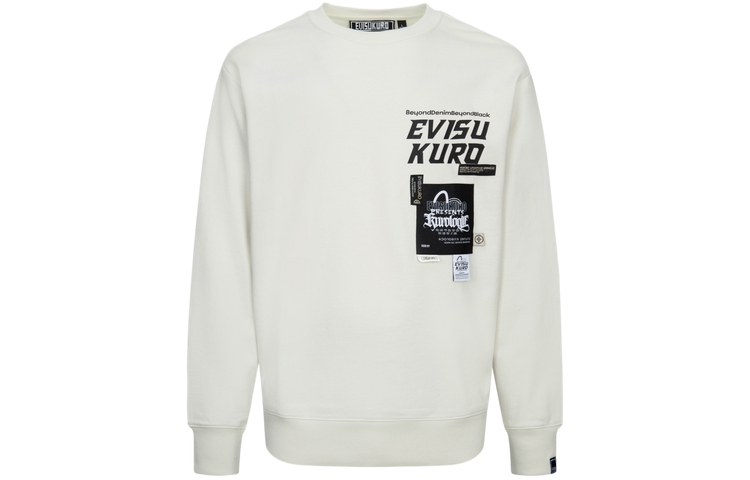 Order EVISU AW23 Multi-Graphic Oversized Sweatshirt White - Fashion 2EAGNM3SW5152RXCT