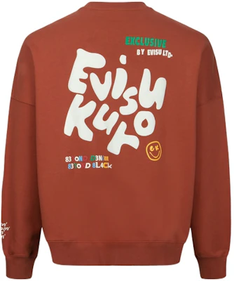 EVISU 2023秋冬男士黑色宽松套头圆领卫衣 PU字母印花 2EAGNM3SW5229OSFL Details for EVISU 2023秋冬男士黑色宽松套头圆领卫衣 PU字母印花 2EAGNM3SW5229OSFL