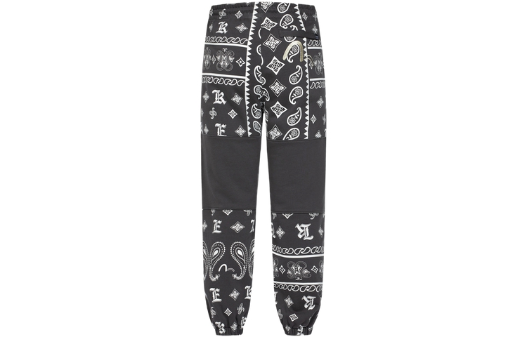 Lookbook EVISU AW23 男款佩斯利花紋與標誌印花寬版運動長褲 2EAGNM3SP5286RXCT