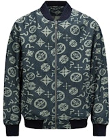 EVISU AW23 Printed Denim Bomber Jacket Brand Pattern 2EAHTM3JK1905XXCT EVISU AW23 Printed Denim Bomber Jacket Brand Pattern 2EAHTM3JK1905XXCT