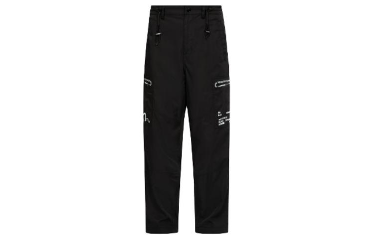 EVISU AW23 Reflective Zipper Regular Fit Pants Men Black 2EAGNM3PP5037XXPL