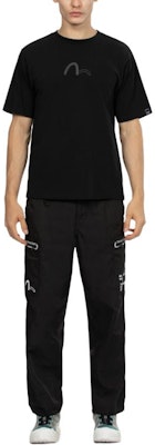 EVISU AW23 リフレクティブ ジッパー レギュラーフィットパンツ メンズ ブラック 2EAGNM3PP5037XXPL Shop EVISU AW23 リフレクティブ ジッパー レギュラーフィットパンツ メンズ ブラック 2EAGNM3PP5037XXPL