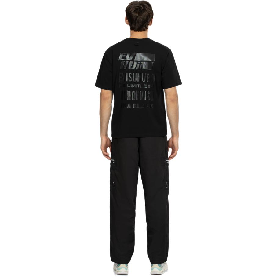 Sizing EVISU AW23 リフレクティブ ジッパー レギュラーフィットパンツ メンズ ブラック 2EAGNM3PP5037XXPL