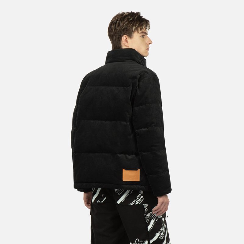 EVISU AW23 Seagull & Slogan Embroidered Velvet Slim Fit Down Jacket Men 2EAGNM3NJ5964XXCS 圖 5