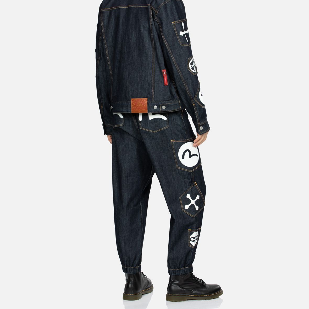 EVISU AW23 Seagull Floral Multi-Pocket  Jeans Denim Blue 2EAHTM3JO7056LFCX 圖 4