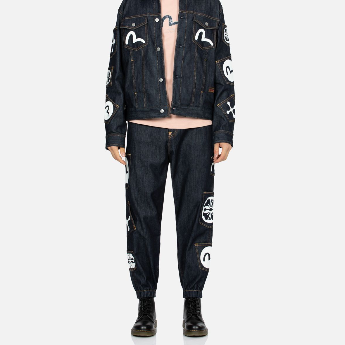 EVISU AW23 Seagull Floral Multi-Pocket  Jeans Denim Blue 2EAHTM3JO7056LFCX 圖 7