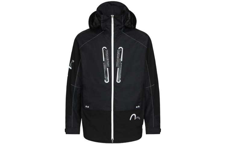 EVISU AW23 Seagull Logo Black Hoodie Zip Jacket for Men. 2EAGNM3JK5016SLNY 圖 3