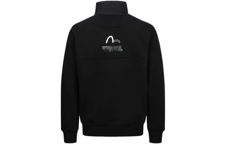 EVISU AW23 Seagull Logo Slim Fit High Neck Pullover Sweatshirt Black 2EAGNM3SW5059XXFL 圖 3