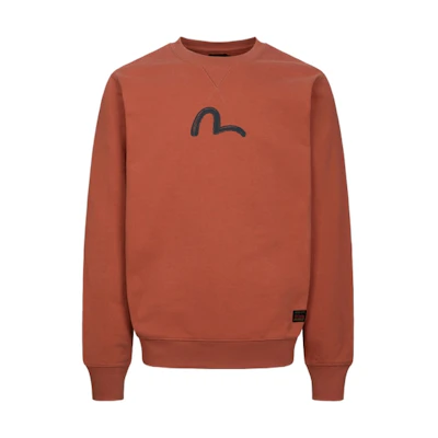 EVISU AW23 Seagull Print Crewneck Sweatshirt Red 0ELBSM0SW1144XXCT