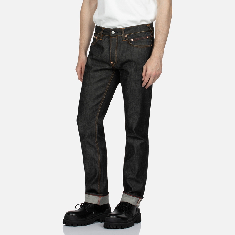 Purchase EVISU AW23 男士修身黑色牛仔褲 刺繡海鷗設計 2EAHTM3JE703910CS