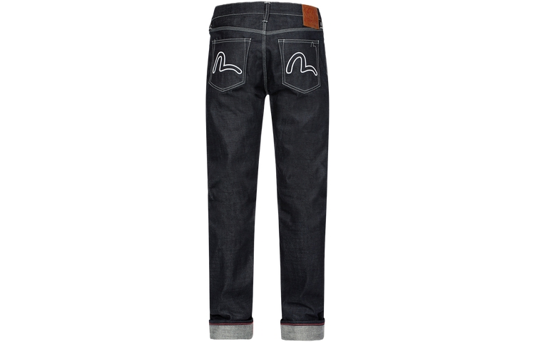 EVISU AW23 Slim Fit Jeans with Seagull Embroidery for Men - Denim Blue 2EAHTM3JE705010CT 圖 3