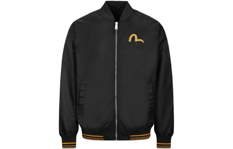 EVISU AW23 Slogan Seagull Print Stand Collar Jacket Black 2EAEPM3JK1180XXPL 圖 3