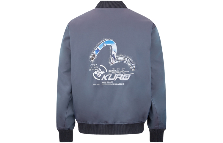 EVISU AW23 Spray Paint Seagull Print Aviator Jacket for Men. 2EAGNM3JK5966OSNQ 圖 3