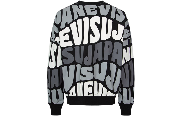 Lookbook EVISU AW23 海浪圖案字母印花黑色長袖運動衫 潮流時尚 2EAHTM3SW1959LFCT
