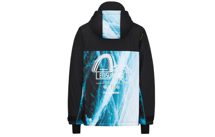 Lookbook EVISU Black Color Block Ice Layer Printed Jacket 2EAGNM0CT749ML