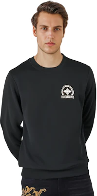 EVISU 黑色圓領衛衣 多標誌圖案印花 2EAGNM0SW370XX Shop EVISU 黑色圓領衛衣 多標誌圖案印花 2EAGNM0SW370XX