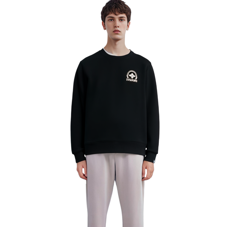 Details for EVISU 黑色圓領衛衣 多標誌圖案印花 2EAGNM0SW370XX