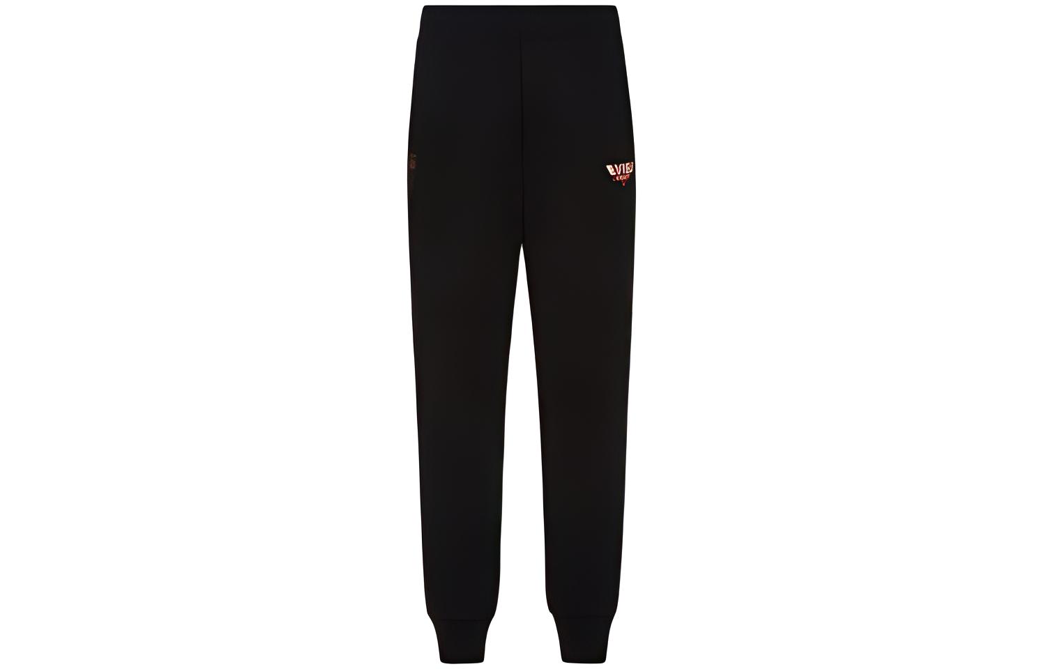 EVISU Black Golden Dragon Logo Sweatpants Straight-Fit  Joggers. 2EAHTM1SP313XXFL