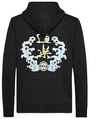 EVISU 男款金色小海鷗標誌設計黑色連帽衫 1EAHTM9SW320XX Order EVISU 男款金色小海鷗標誌設計黑色連帽衫 1EAHTM9SW320XX