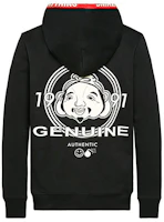 EVISU Black Hoodie with Triangular M and Daruma Print 1EAHTM9SW306XX EVISU Black Hoodie with Triangular M and Daruma Print 1EAHTM9SW306XX