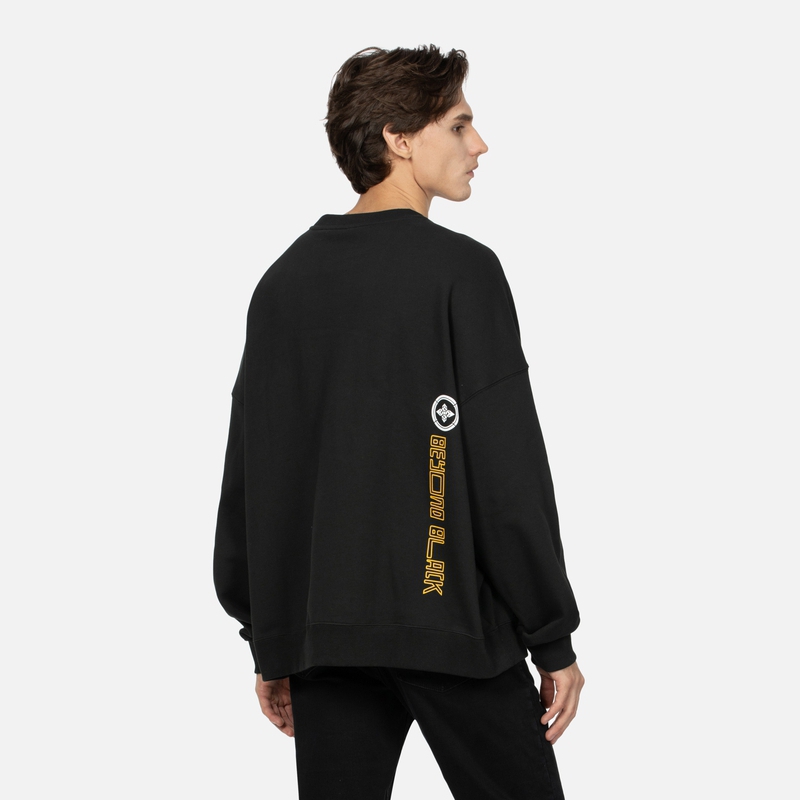 Purchase EVISU 黑色大Logo印花寬鬆版長袖圓領上衣 2EAGNM3SW5226OSCT